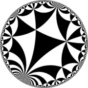 Tessellation by triangle with angles 0, π/3, π/5