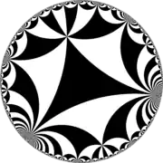 Tessellation by triangle with angles 0, 0, π/5