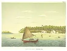 Jaluit station, Marshall Islands, ca. 1880. Picture published in Südsee-Erinnerungen, p 123.