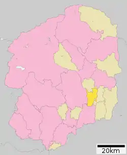 Location of Haga in Tochigi Prefecture