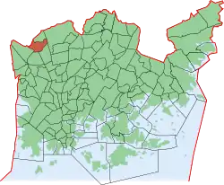 Position of Hakuninmaa within Helsinki