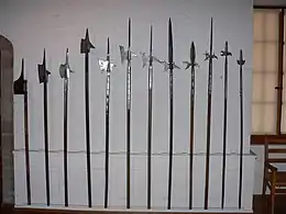 Different sorts of halberds and halberd-like pole weapons in Switzerland