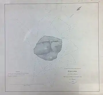 ‘Trigonometrical plan of the island of Hawlool in the Gulf of Persia’ by G.B. Brucks (1823)