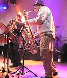 Oliver Lake (left) and Hamiet Bluiett