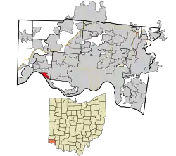 Location in Hamilton County and the state of Ohio.