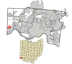 Location in Hamilton County and the state of Ohio.