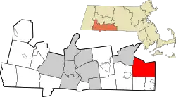 Location in Hampden County in Massachusetts