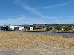 Hampton looking north across US 20