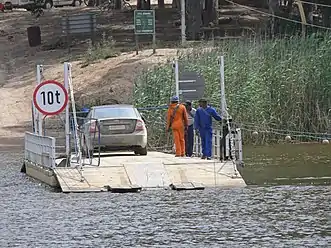 The Malgas cable ferry on the Breede River