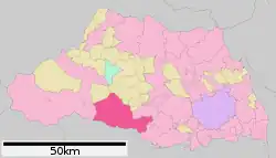 Location of Hannō in Saitama Prefecture