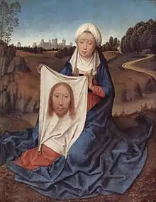 Image 50Veronica holding her veil, Hans Memling, c. 1470 (from List of mythological objects)
