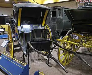 A hansom cab on display in the Mossman Collection at the Stockwood Discovery Centre, Luton, England