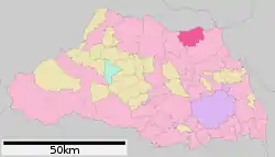 Location of Hanyū in Saitama Prefecture