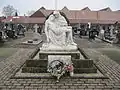 Pietà statue on the cemetery
