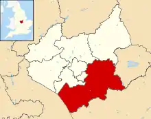 Shown within Leicestershire
