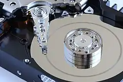 Image 8A head crash on a modern hard disk drive