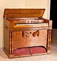 Flattop harmonium (c. 1865) by Alexandre Debain, a French inventor of the harmonium (patented in 1842)