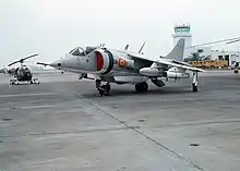 A parked Harrier