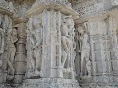 Carvings on ancient temple of Harshad on Koyla Hill