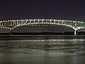 Hart Bridge at night.