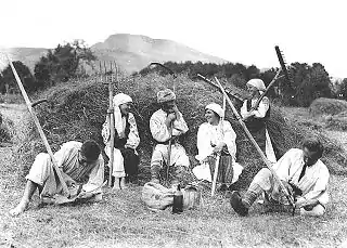 Romanian peasants during the harvest season (1920)