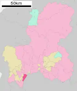Location of Hashima in Gifu Prefecture