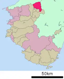 Location of Hashimoto in Wakayama Prefecture