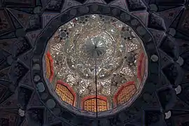 Interior of a ceiling in Hasht Behesht.