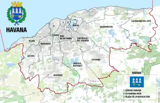 Havana detailed Districts Map (2022-01)