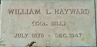 William L. Hayward Gravestone at Rest-Haven