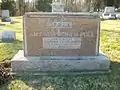 Headstone of James G. Polk located in the Highland Cemetery in Highland, Ohio.