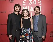 Hector Medina, Leslie Cohen and Shrihari Sathe at the Closing Night Awards at Olympia Theater for Miami Film Festival Closing on March 11, 2017