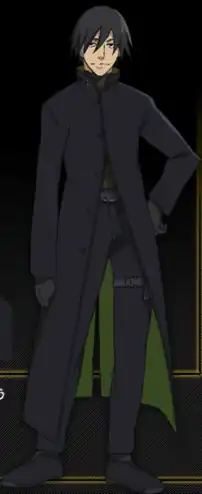 A man in black clothing holding a knife