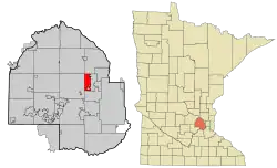 Location of the city of New Hopewithin Hennepin County, Minnesota