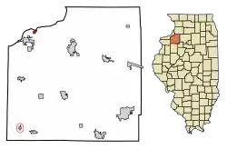 Location of Cleveland in Henry County, Illinois.