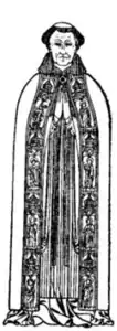 Dr Henry Sever (died 1471), from a brass in the chapel of Merton College, Oxford. He is vested in surplice, stole and cope.