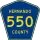 County Road 550 marker