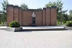 Heydar Aliyev's bust.