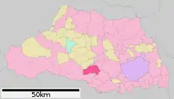 Location of Hidaka in Saitama Prefecture