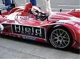 Hield-sponsored Le Mans racecar driven by British driver Sam Hancock.
