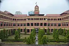 Panoramic view over the western side of Square ward building