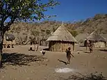 Himba village about 15&nbsp;km north of Opuwo, Namibia
