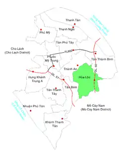 Location in Mo Cay Bac District