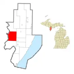 Location within Menominee County