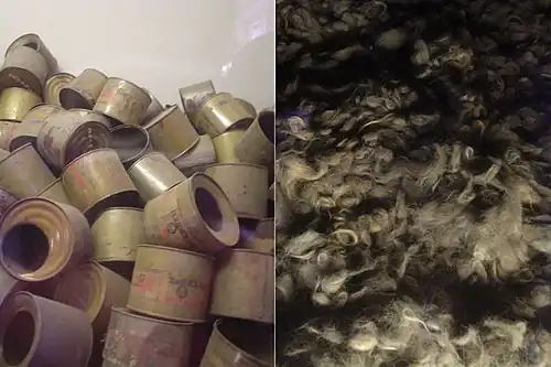 Image 8Gas canisters and hair of Holocaust victims from a Nazi concentration camp.