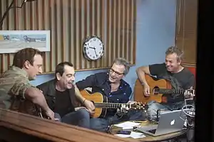 Hombres G (from left to right): Dani Mezquita, Javi Molina,David Summers, Rafa Gutiérrez