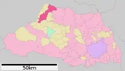 Location of Honjō in Saitama Prefecture