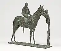 Horse, Rider & Woman, bronze, Valentin Gallery