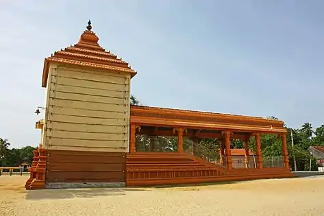 House of Jaffna temple car at Nallur Kandaswamy temple, Northern Province, Sri Lanka, where temple car preserves or rests during non-function.
