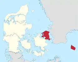 Location of Capital Region of Denmark